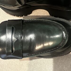 Steve Madden Woman Black Lotto Loafers Slip-On (NWOT) Forest Green